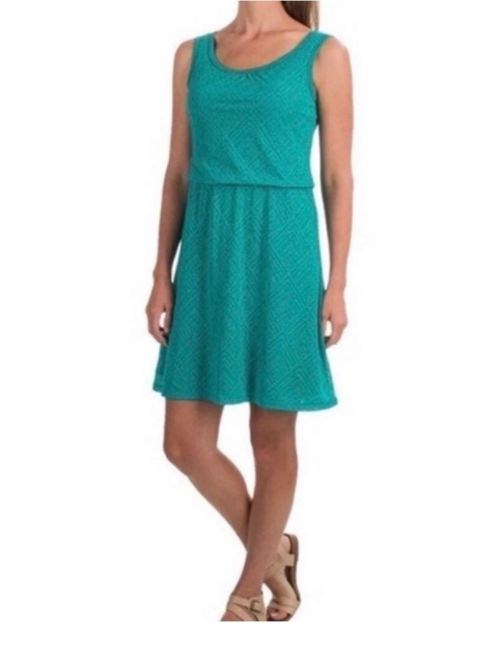 Prana Teal Sleeveless Athleisure Dress